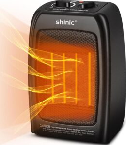 Shinic 1500W Ceramic Space Heater, Black